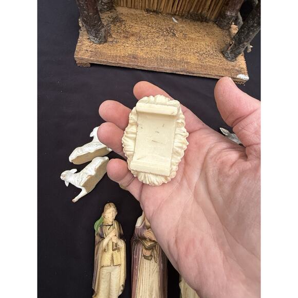 Vintage Similegno Christmas Nativity Scene stable resin plastic Hong Kong - Picture 15 of 16